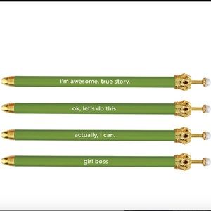 11 NWT Santa Barbara Design Studio Kale Green Pearl Crown Pens